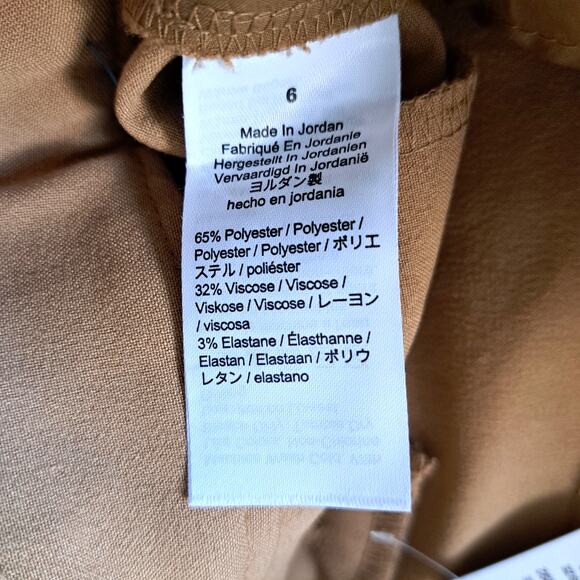 NEW J CREW Ruby Slim Cropped Pant Size 6 Tan Camel Stretch Twill Business Casual - Picture 9 of 9
